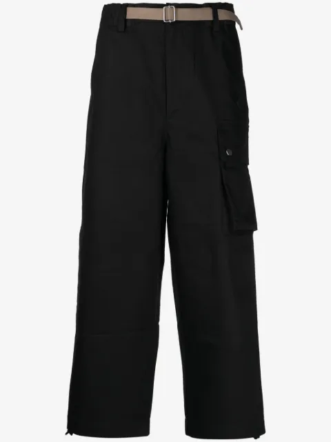 Spoonyard cropped wide-leg cargo trousers