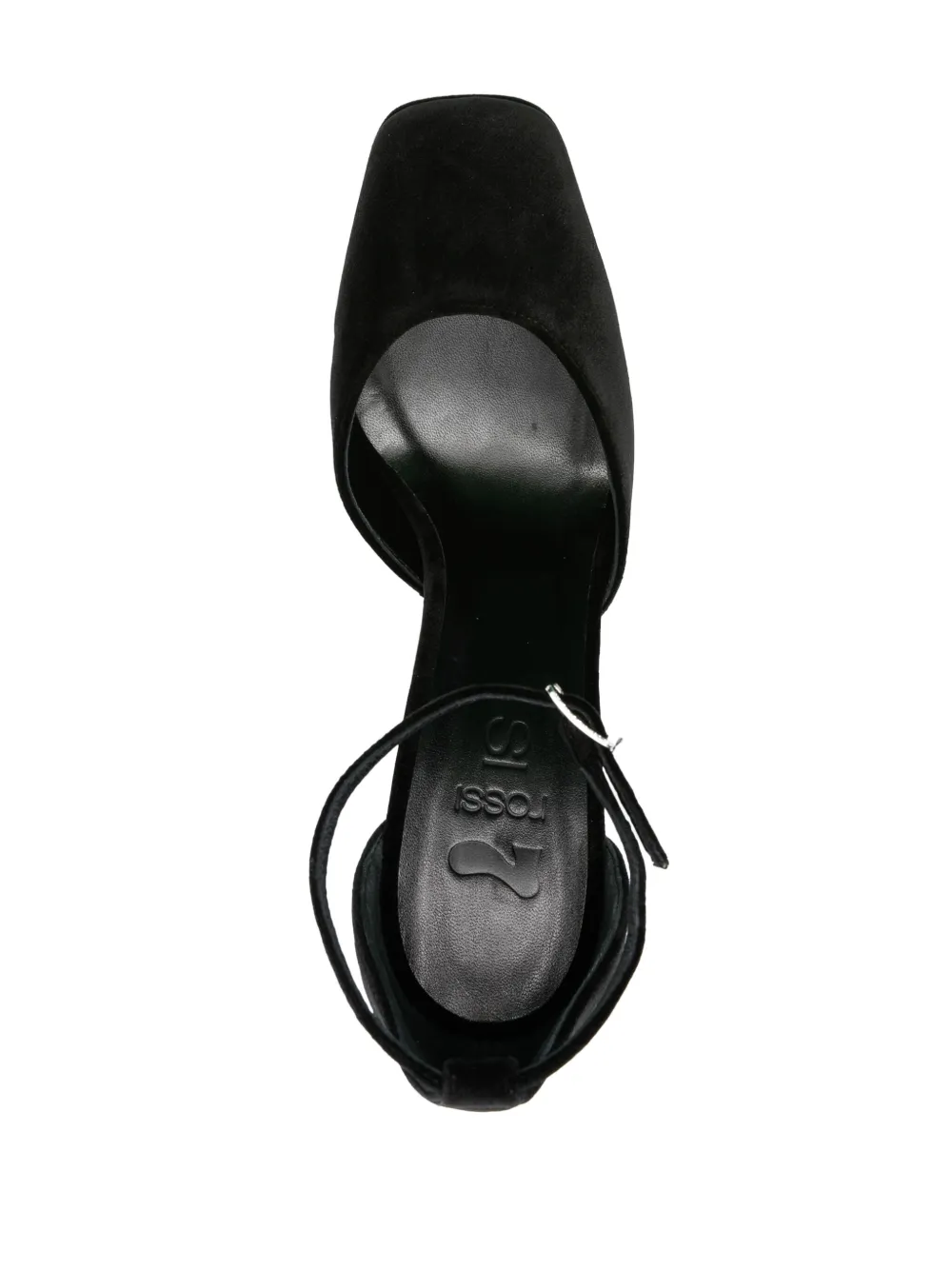 Si Rossi 85mm Velvet-finish Sculpted-heel Pumps In Black