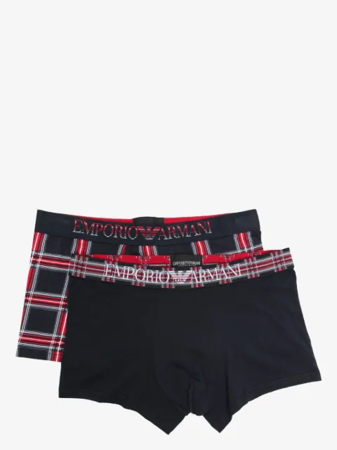 Emporio Armani pack de dos piezas de ropa interior con logo en la pretina