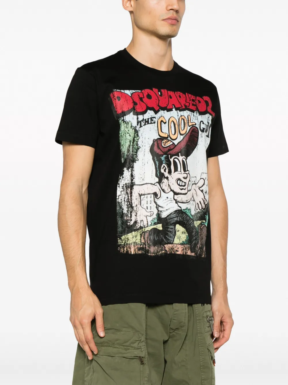 Dsquared2 Printed T-shirt In Black