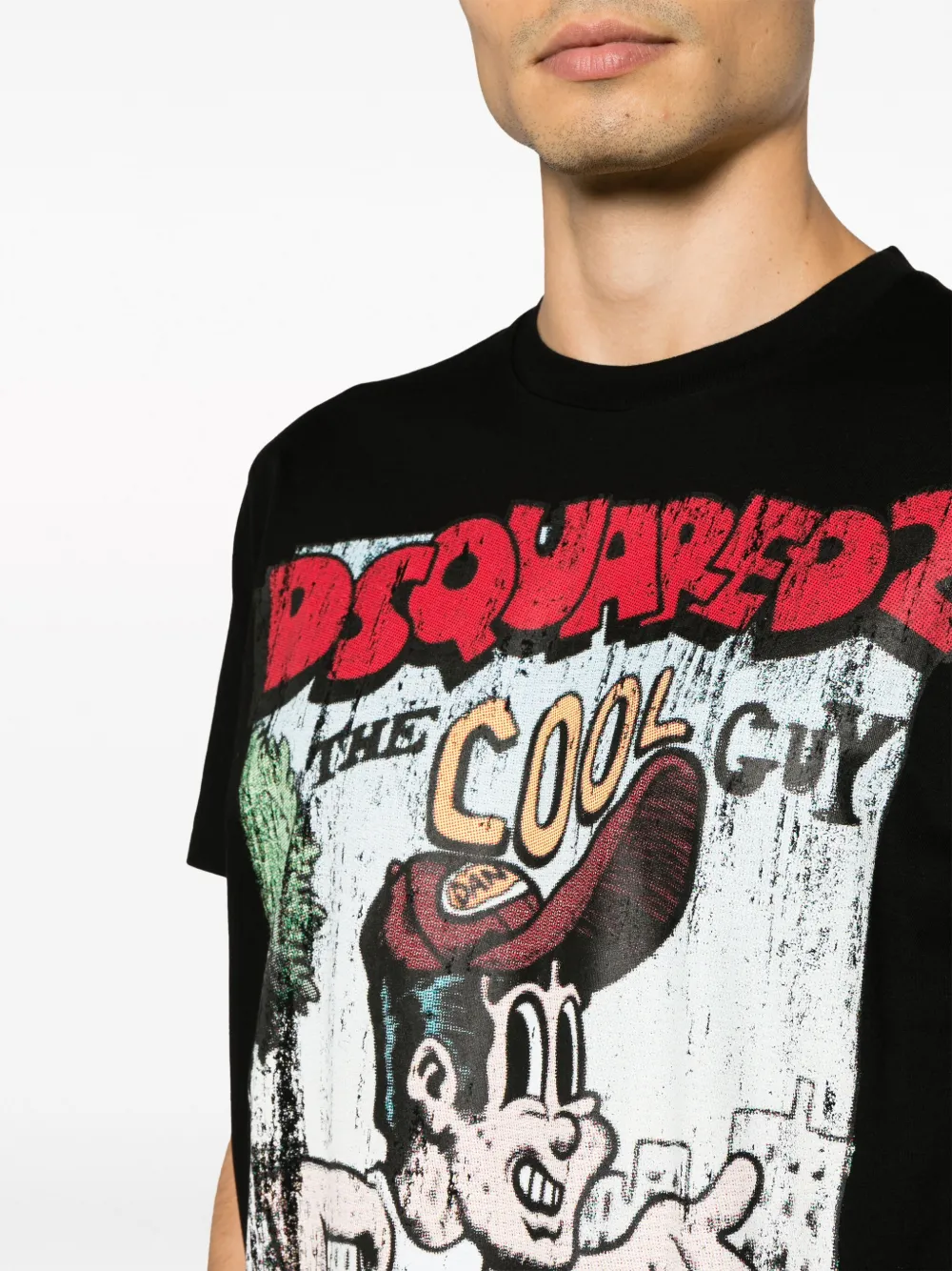 Dsquared2 Printed T-shirt In Black