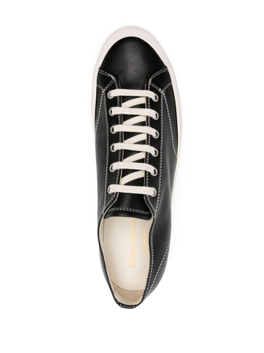 Shop Common Projects Tournament Leather Sneakers In Black