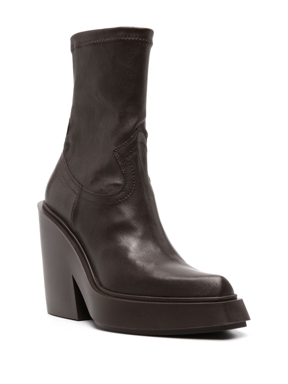 Vic Matie 115mm ankle leather boots - Bruin