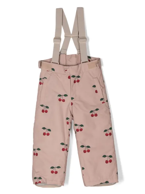 Konges Sløjd graphic-print elasticated-straps dungarees