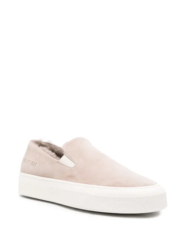 Pink suede slip hot sale on sneakers