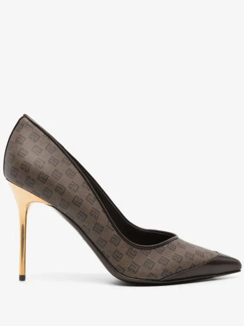 Balmain 100mm monogrammed pumps