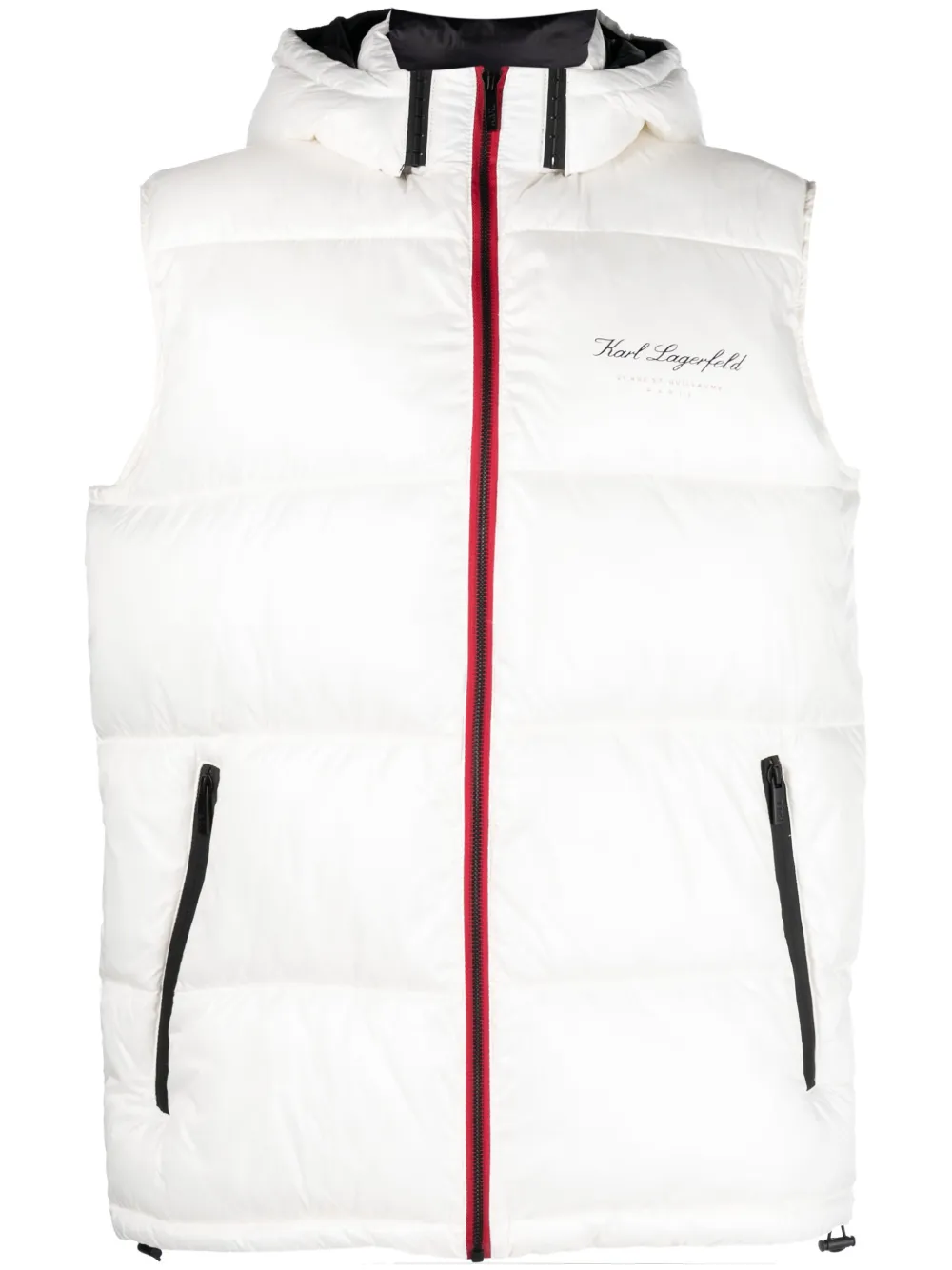Karl Lagerfeld Bodywarmer met capuchon Wit