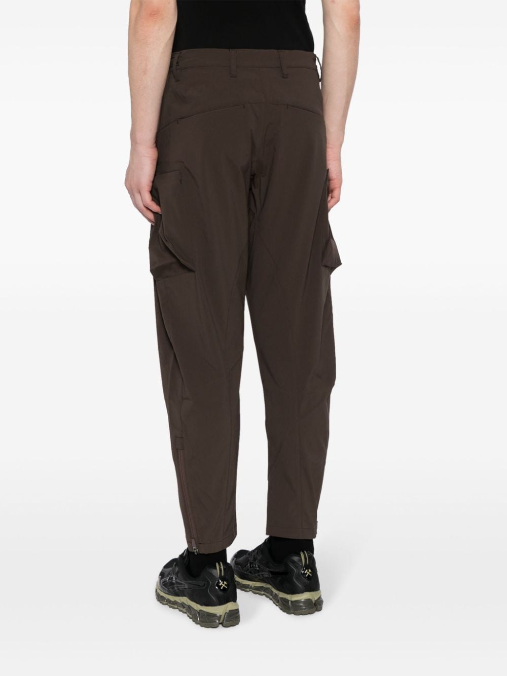 Shop Spoonyard Logo-appliqué Tapered Cargo Trousers In Brown