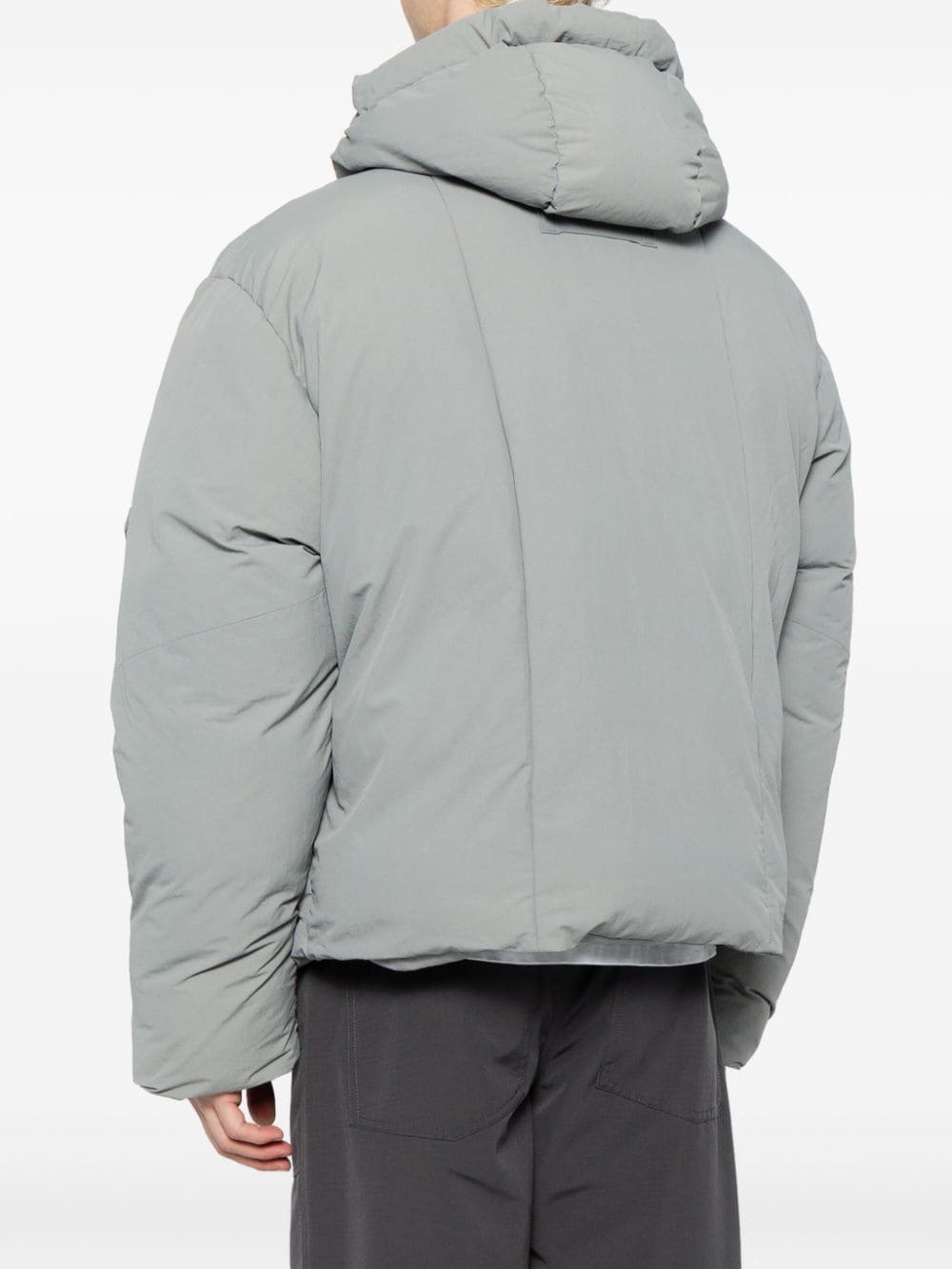 Shop Spoonyard Hooded Padded Jacket In Grey