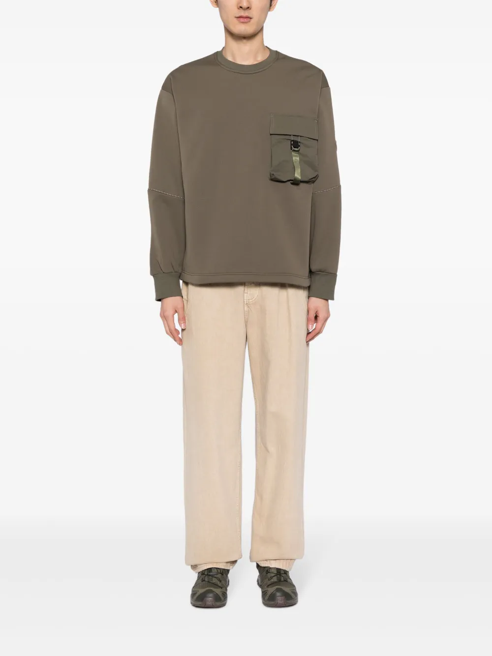 Spoonyard Sweater met cargo zak - Groen