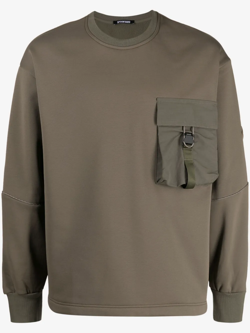 Spoonyard cargo-pocket jersey sweatshirt | Green | Image 1