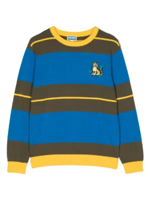 Yellow discount striped sweatshirt