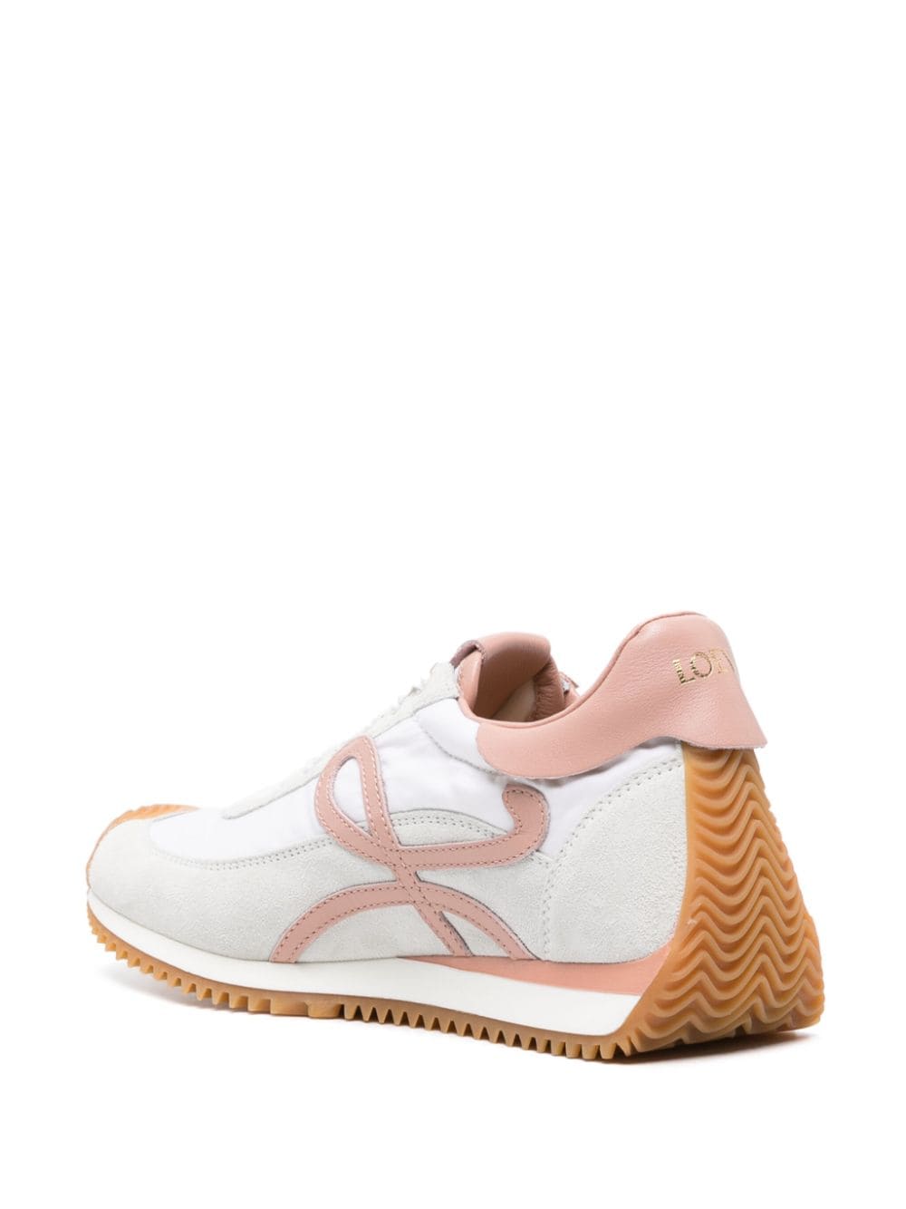 Shop Loewe Flow Runner Leather Sneakers In White