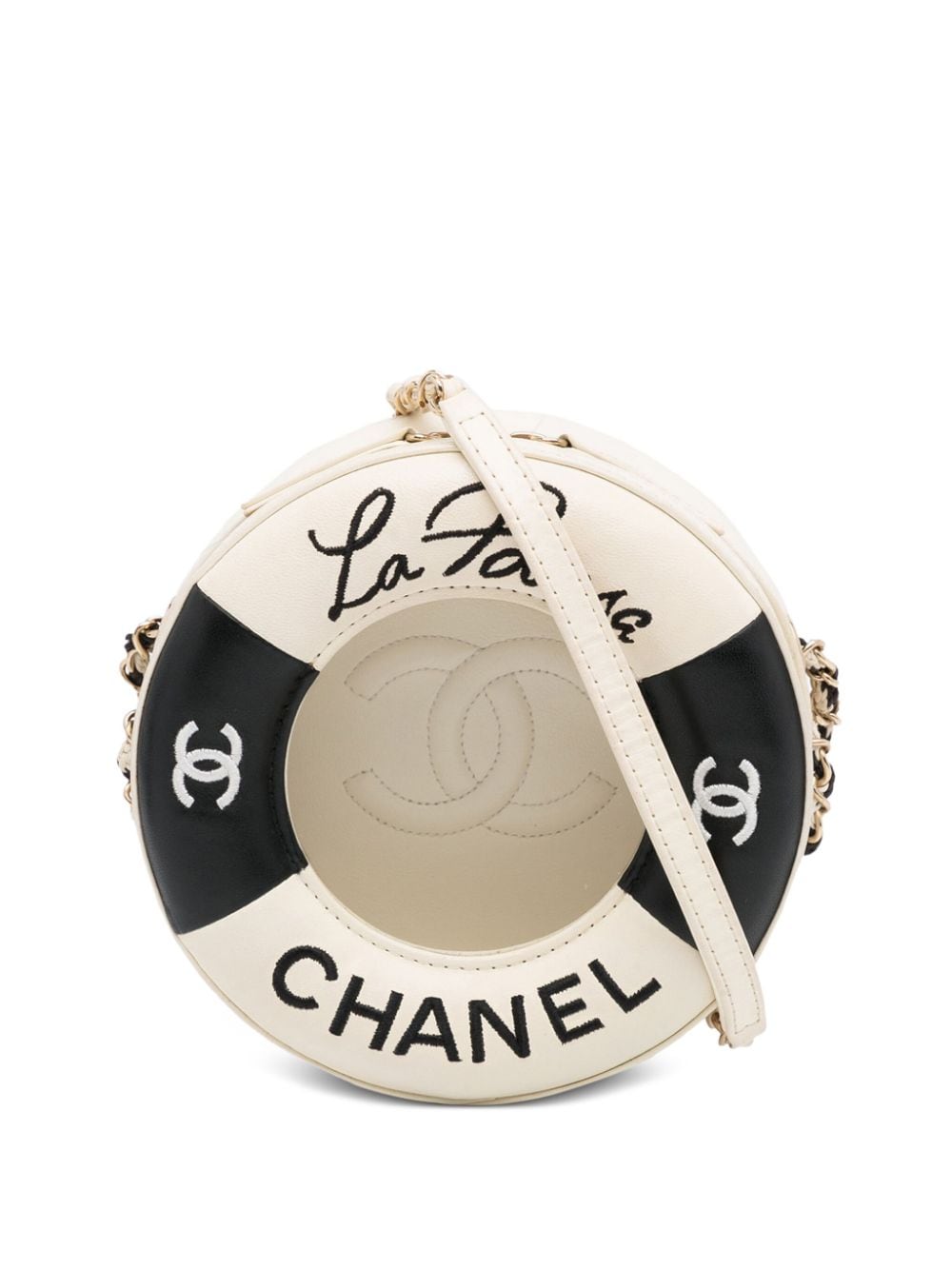 Pre-owned Chanel Cruise La Pausa Crossbody Bag In White