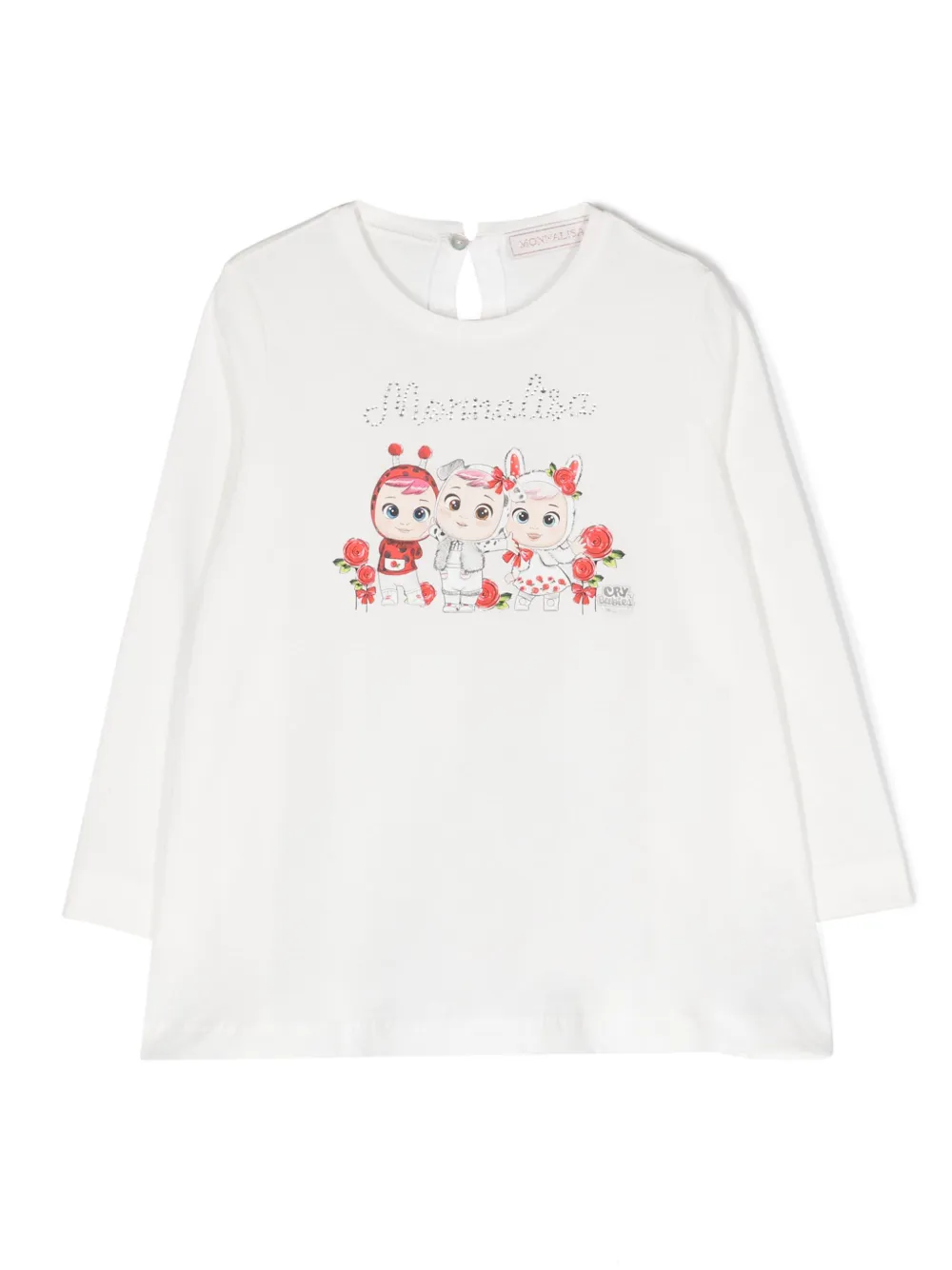 Monnalisa T-shirt met logo Wit