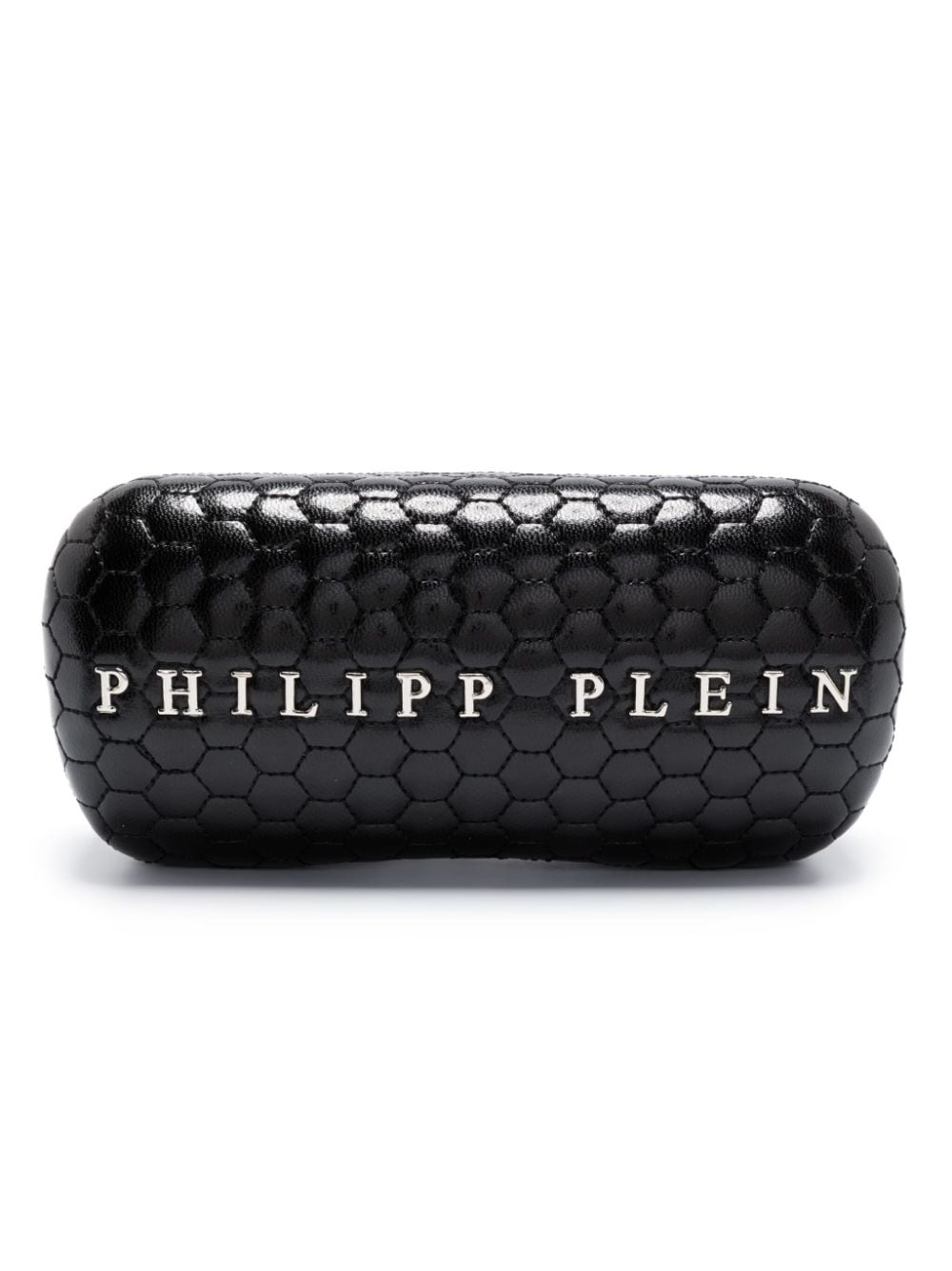 Shop Philipp Plein Logo-plaque Square-frame Sunglasses In Grey