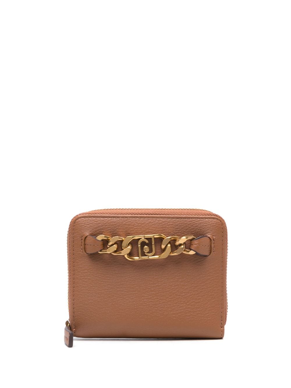 Liu •jo Logo-plaque Zipped Wallet In Brown