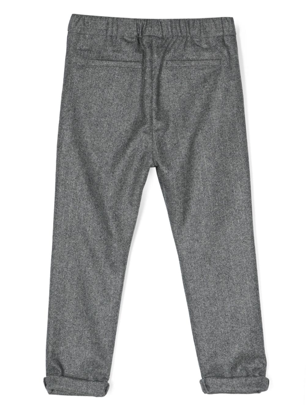 Brunello Cucinelli Kids Broek met trekkoord - Grijs