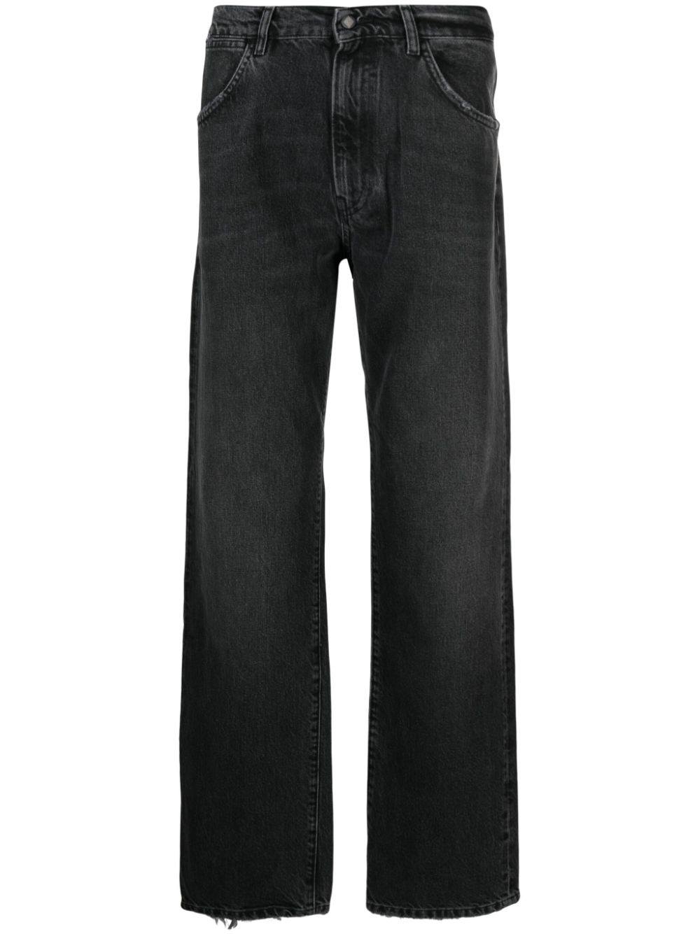 AMISH washed straight-leg jeans - Black