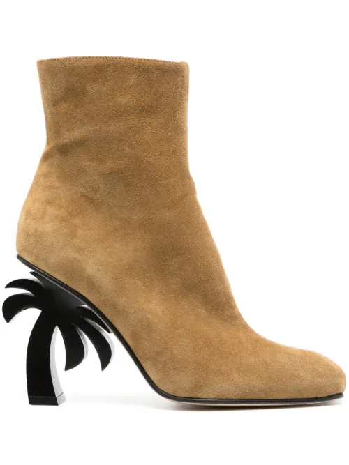 Bottines en daim à talon palmier 105 mm - Palm Angels - Modalova