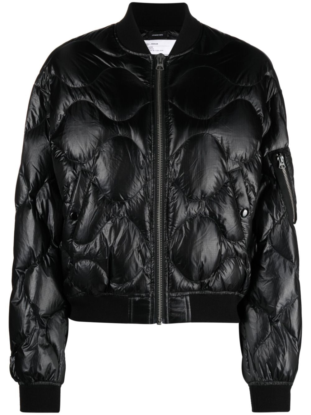 Shop R13 Band-collar Padded Jacket In Black