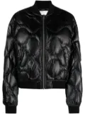 R13 band-collar padded jacket - Black