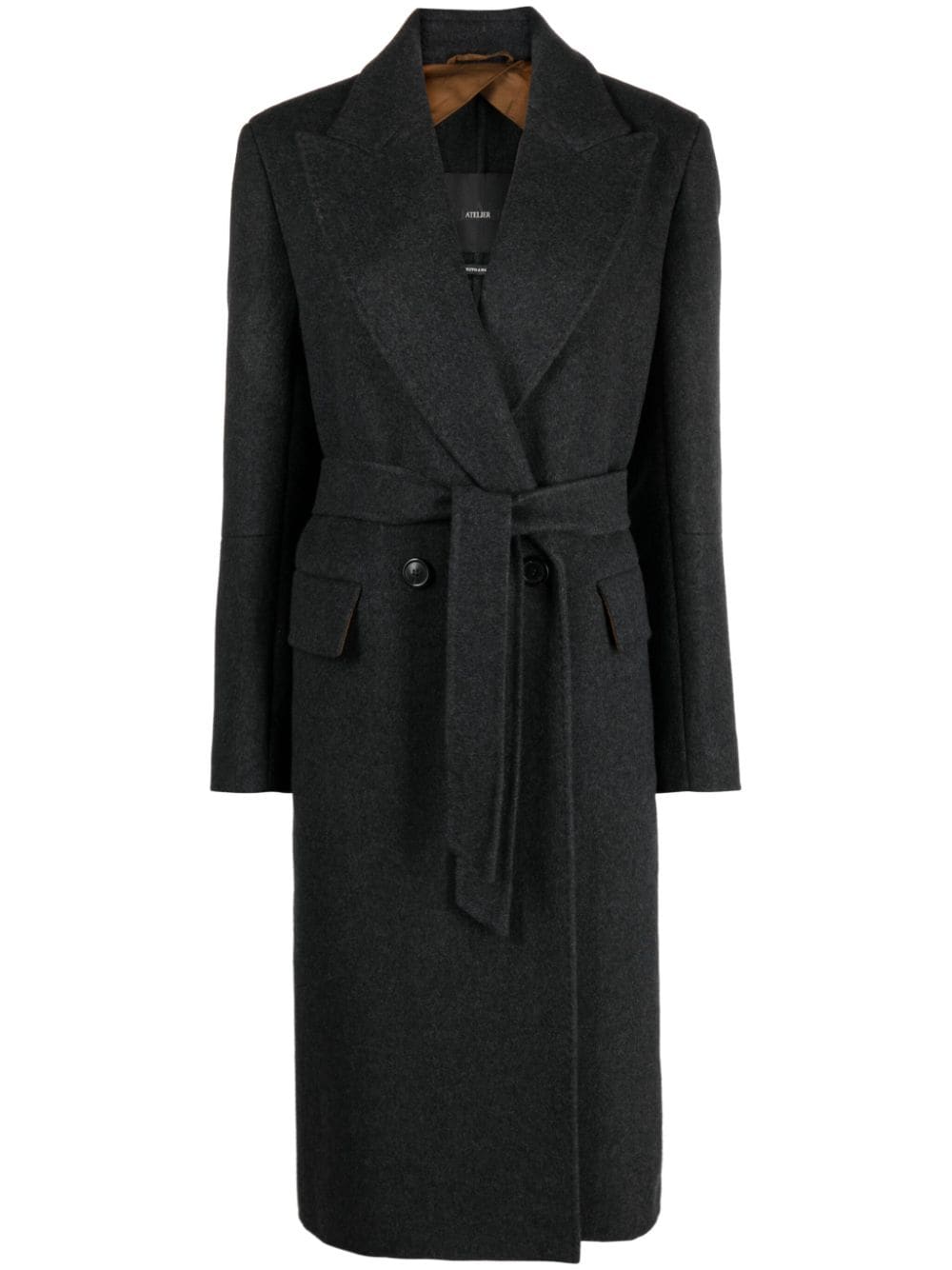 Max Mara Double-breasted Cashmere Coat In Black
