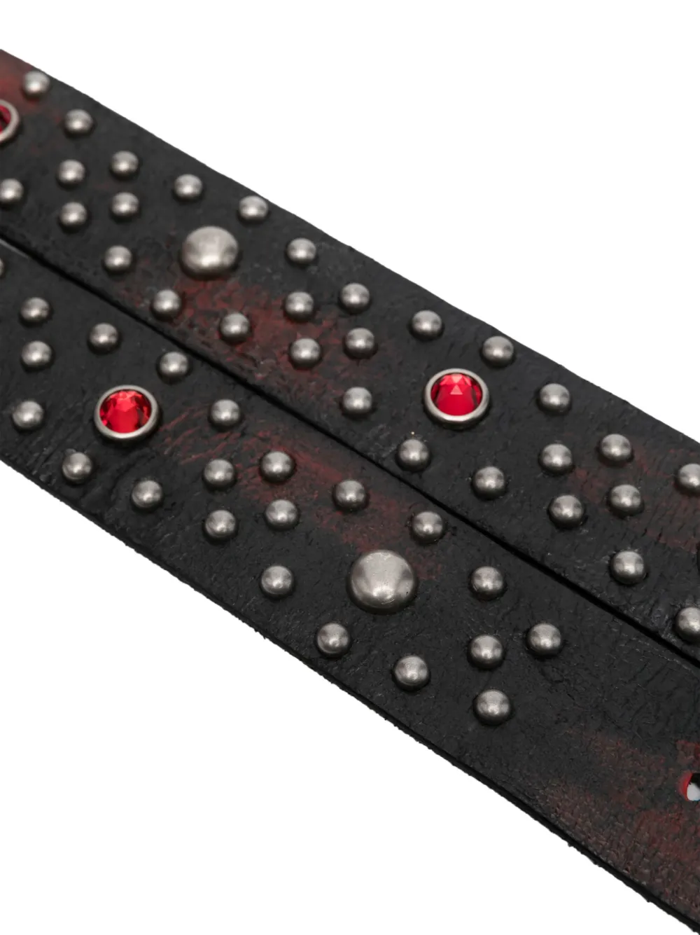 Htc Los Angeles stud-embellished leather belt - Zwart