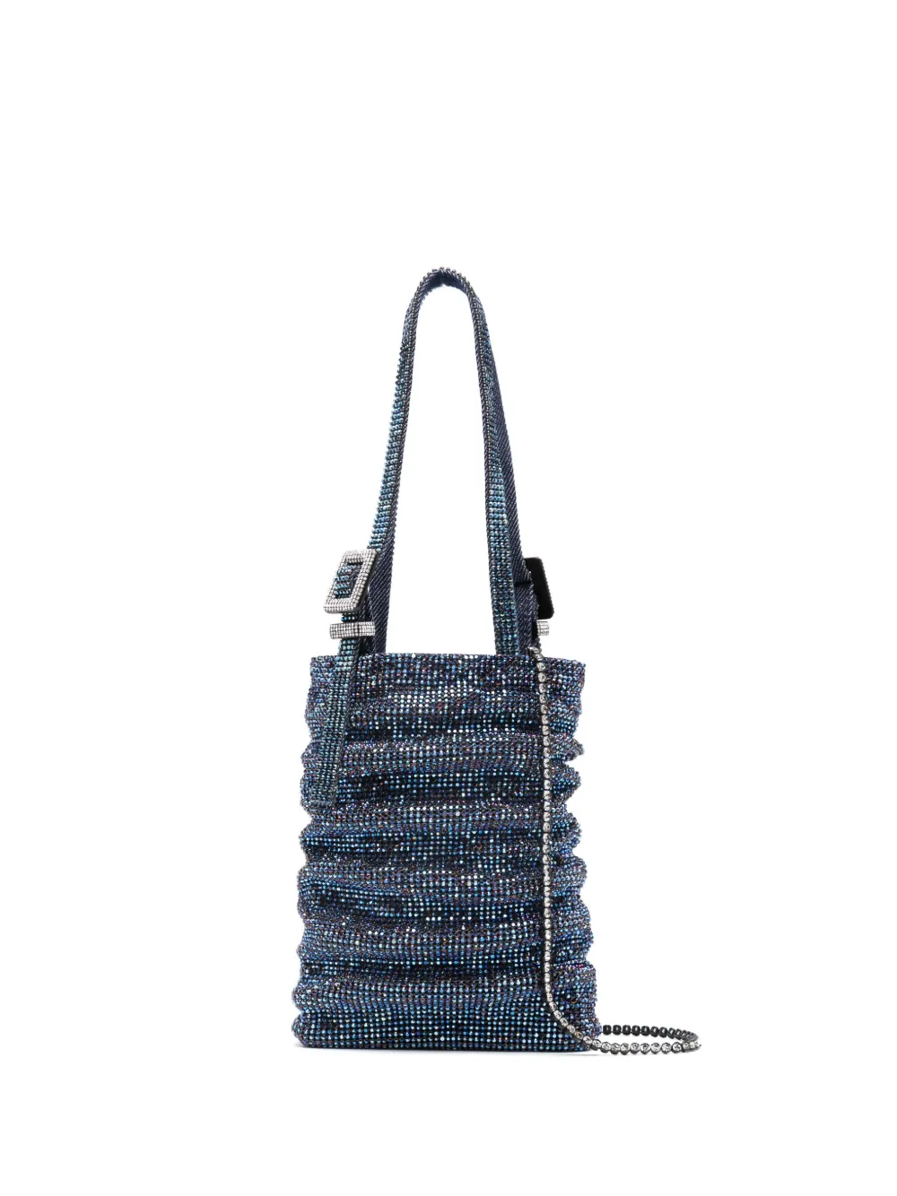 Benedetta Bruzziches rhinestone-embellished ruched mini bag - Bleu Top Merken Winkel