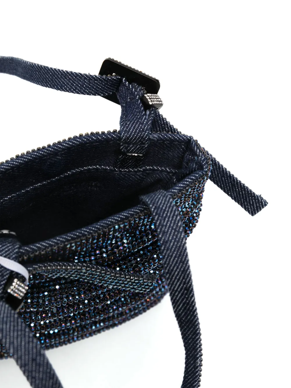 Benedetta Bruzziches rhinestone-embellished ruched mini bag | Image 5