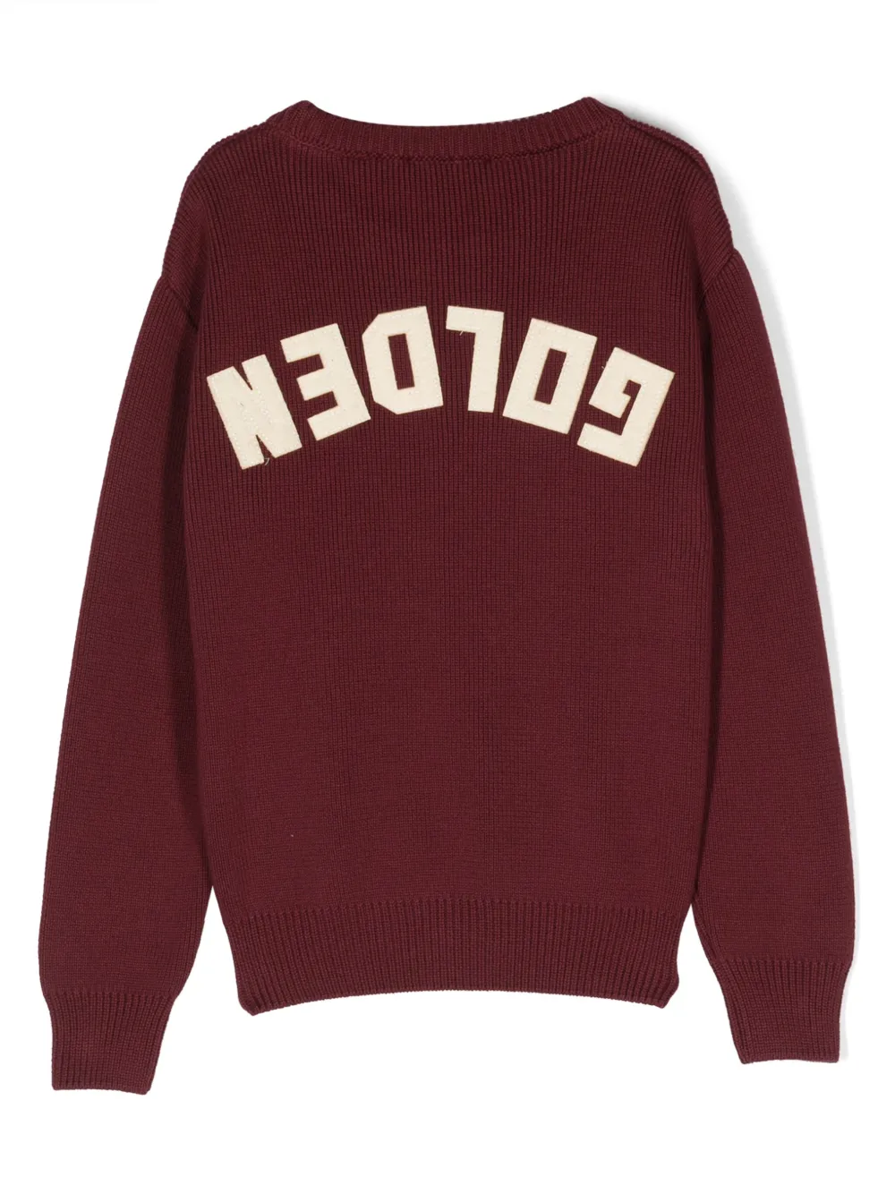 Golden Goose Kids logo-patch cotton jumper - Rood