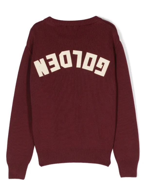 Golden Goose Kids logo patch Cotton Jumper Red FARFETCH CA