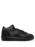 Doucal's panelled leather sneakers - Black