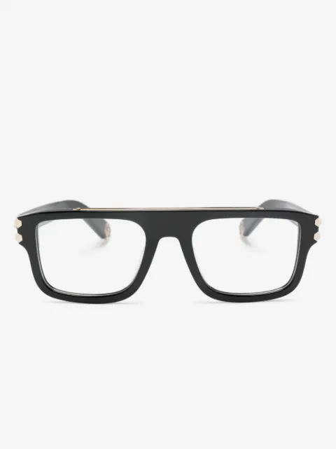 Philipp Plein Eyewear lentes del sol con armazón cuadrada y placa del logo