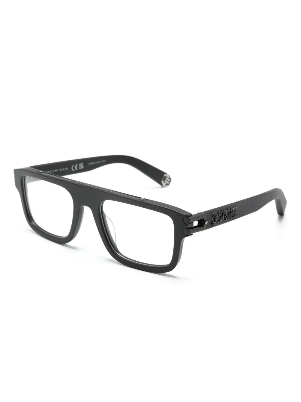 Affordable Philipp Plein logo-plaque square-frame glasses Men