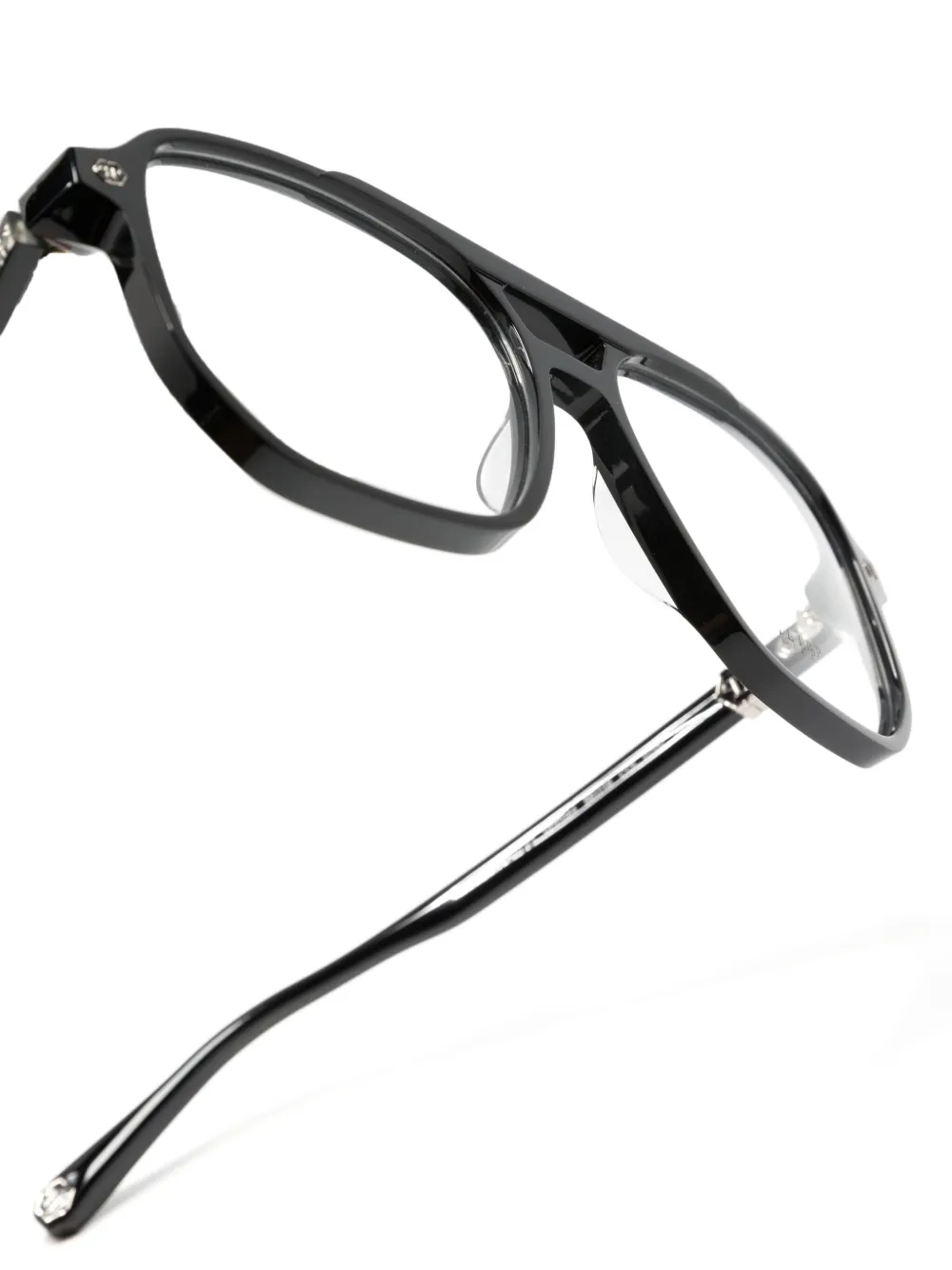 Philipp Plein Eyewear Bril met piloten montuur Zwart