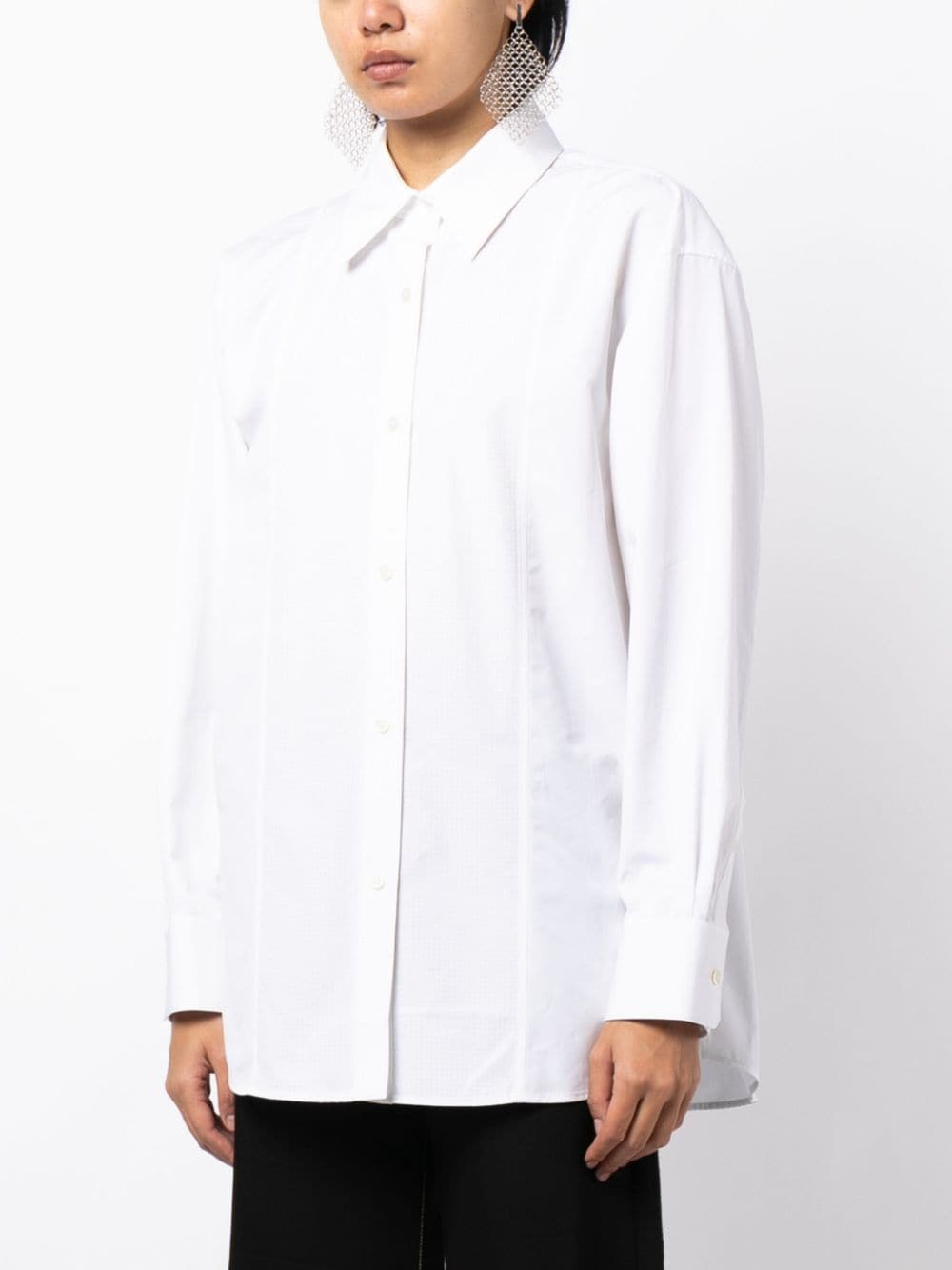 Shop Alexander Wang Long-sleeve Cotton Shirt In White