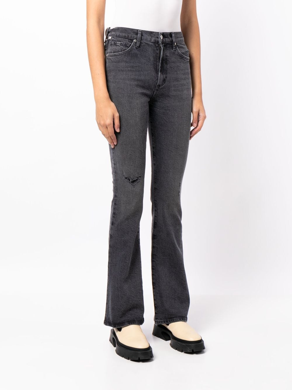 Shop Citizens Of Humanity Lilah Flared Jeans In Black