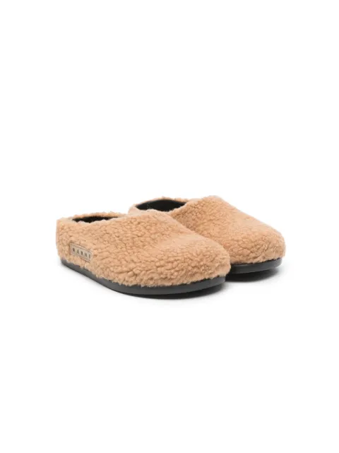 Marni Kids chaussons à patch logo