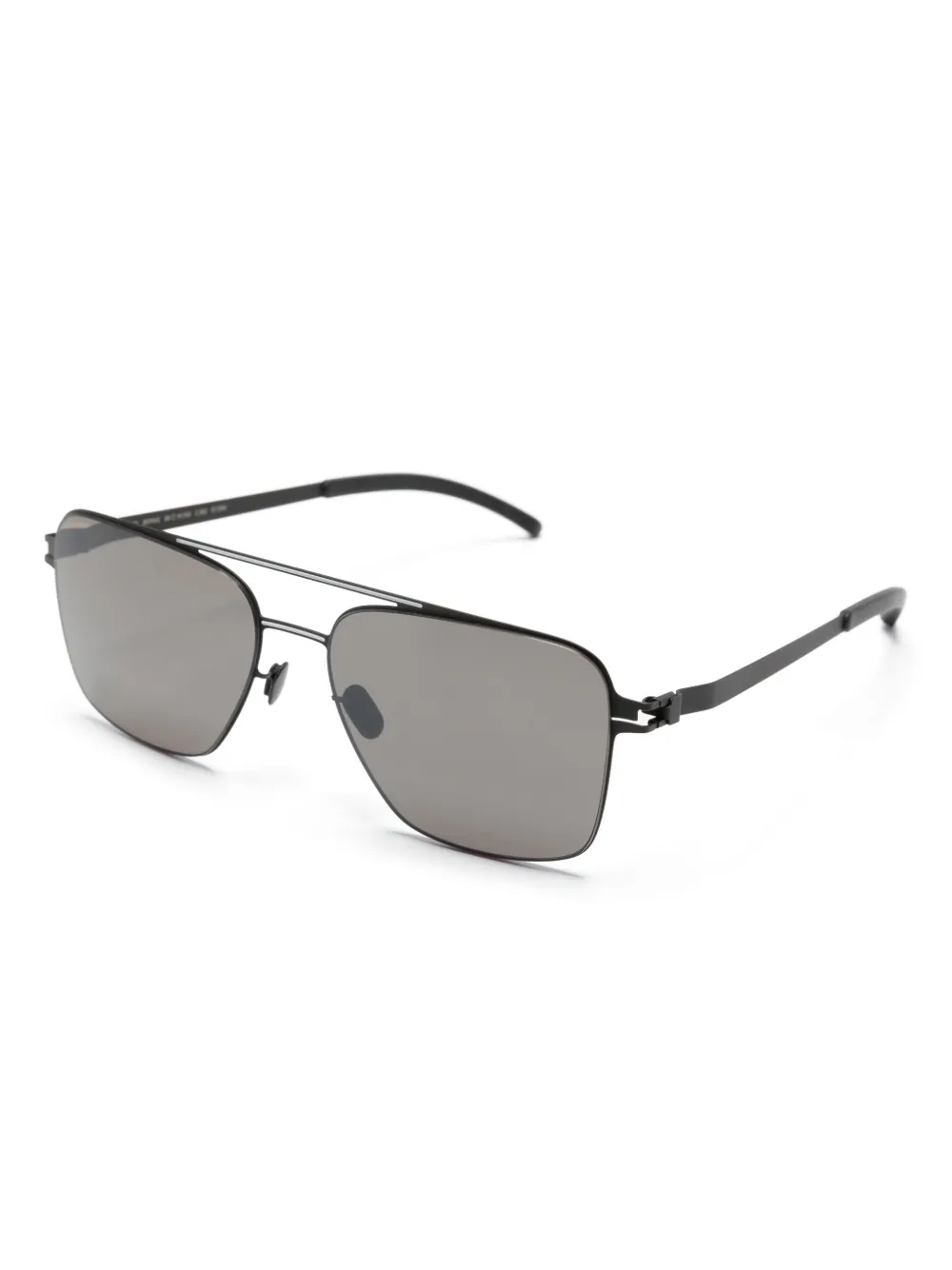 Shop Mykita Square-frame Double-bridge Sunglasses In Black