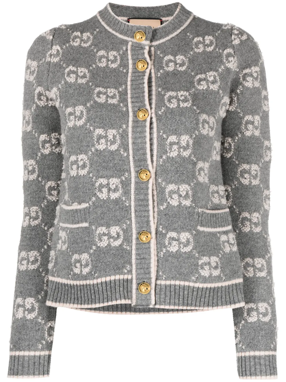 Gucci Gg Wool Bouclé Jacquard Cardigan In Multi