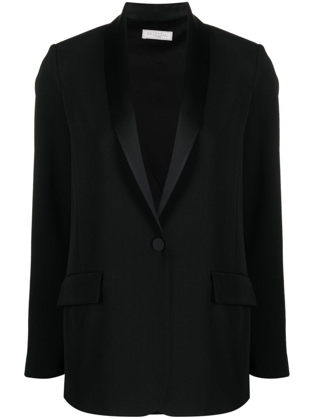 Antonelli 披肩领单排扣西装夹克 In Black