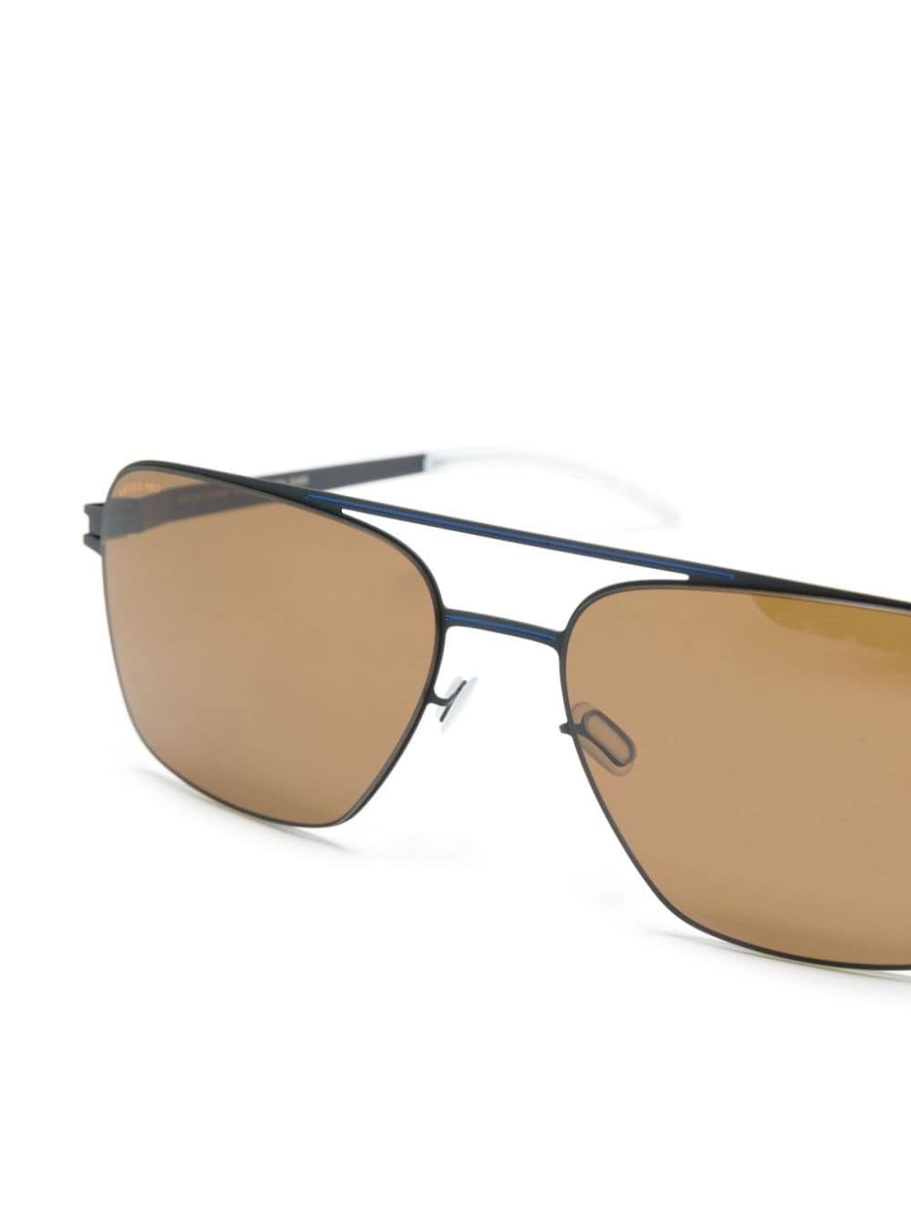 Shop Mykita Pilot-frame Double-bridge Sunglasses In Blue