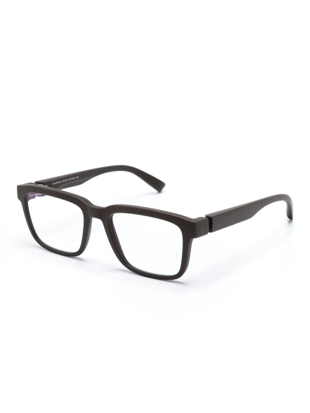 Shop Mykita Helicon Matte Square-frame Glasses In Brown