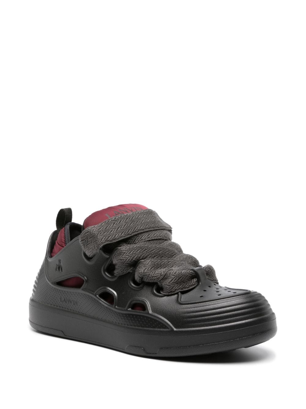 Shop Lanvin Curb Removable-insole Sneakers In Grey