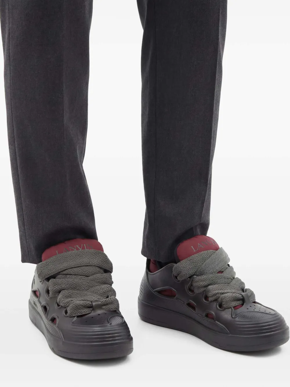 Lanvin Curb removable-insole sneakers | Grey | Image 1