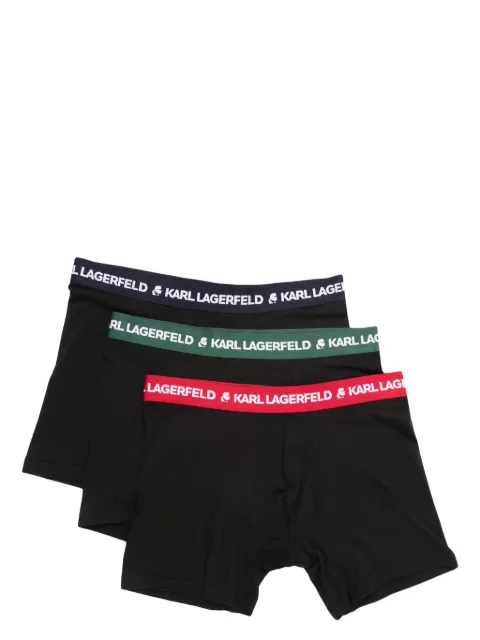 Karl Lagerfeld logo-waistband boxers (pack of three)