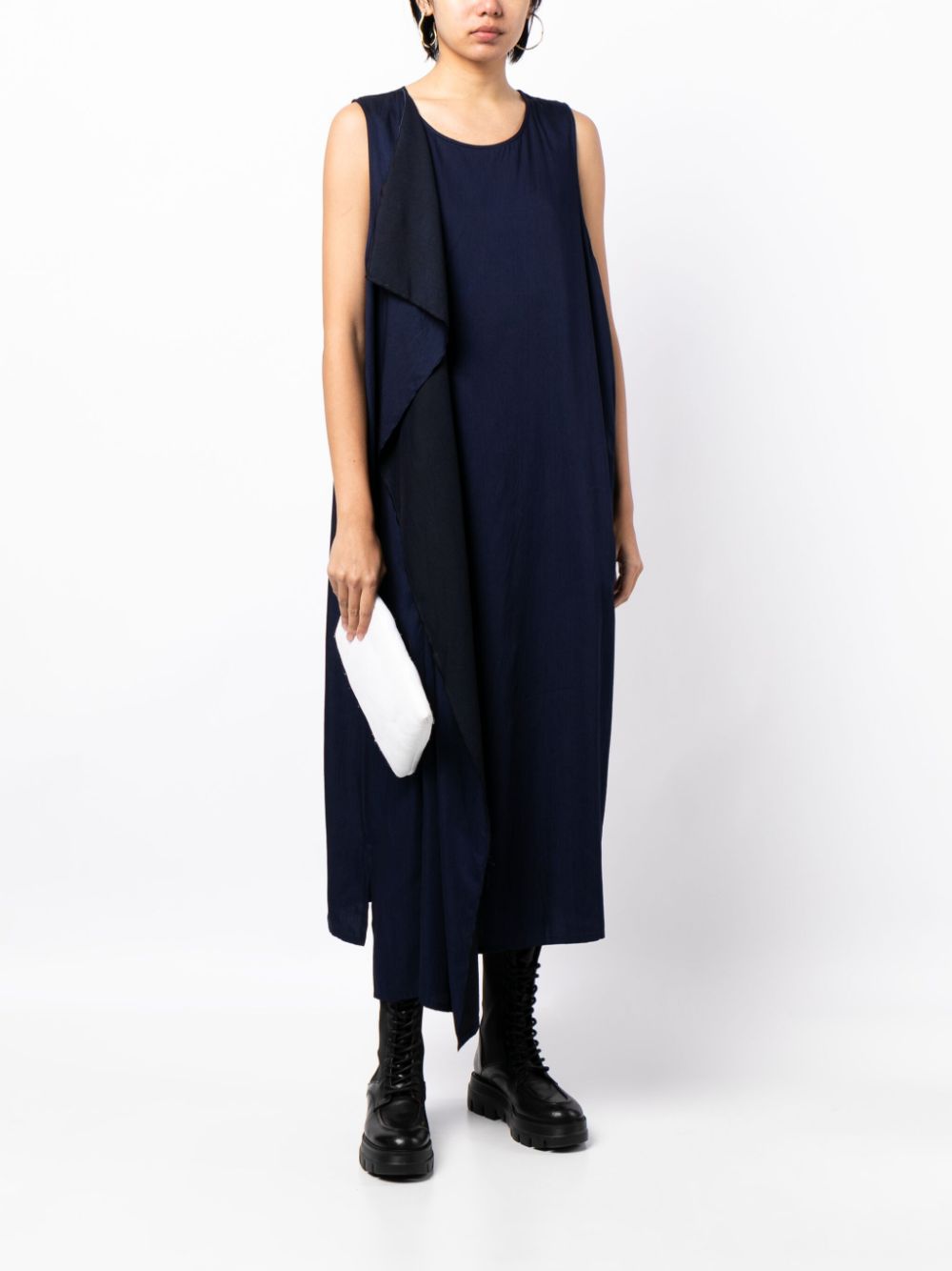 Shop Y's Ruffle-detailing Sleeveless Dress In Blue