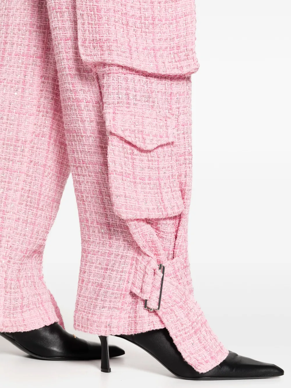GCDS Broek met wijde pijpen Roze