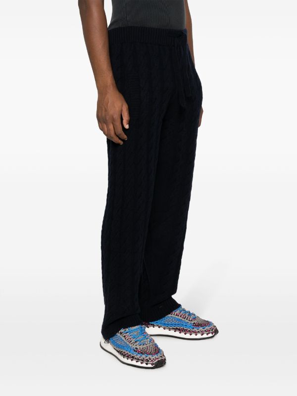 Laneus cable-knit Drawstring Trousers - Farfetch